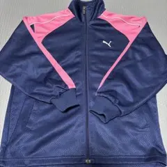 PUMA ジップアップジャケット ジャージ ネイビー/ピンク