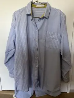 【AMERICAN HOLIC】青と白のストライプ長袖シャツ