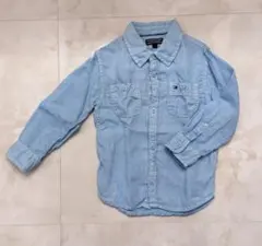 【美品】トミーヒルフィガー 長袖リネンシャツ 90cm