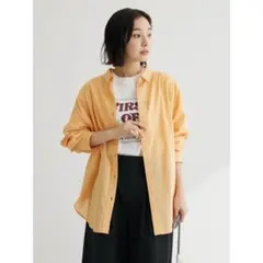 グリーンパークス ショコラフィネローブ ローンオーバーシャツ シアーシャツのサムネイル