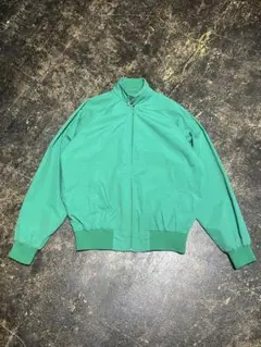 80-90s グリーン ナイロンジャケット スタンドカラー