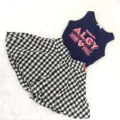 ALGY　アルジー　チェックキュロット　セット　ピンクラテ