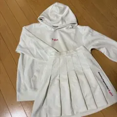 X-girl フード付きパーカー スカートセット 140