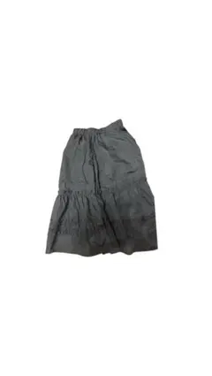 グレー フレアスカート レース装飾