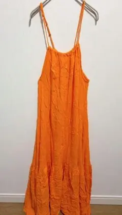 FASHION NOVA キャミワンピース オレンジ M