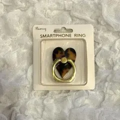 Flowering スマホリング　べっこう柄ハート
