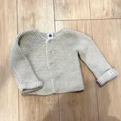 プチバトー ニットカーディガン 12m/74cm