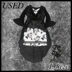 【美品】Sobre 2セット シースルー グレー 花柄 ワンピ L キャバドレス