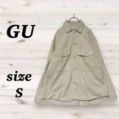 GU　ジーユー（S）コーデュロイシャツ アイボリー　厚手　羽織　上着　綿１００％