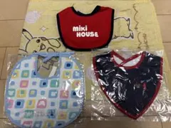 MIKI HOUSE スタイ、お食事エプロン3枚セット