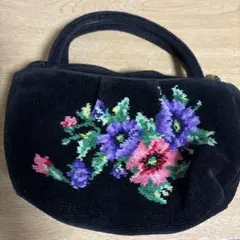 FEILER フェイラー ハンドバッグ 花柄 ブラック