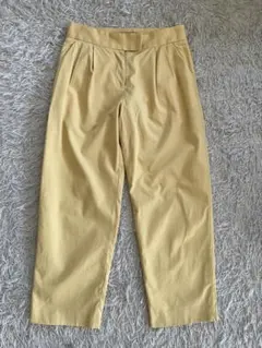 【良品】TOMORROWLAND コットンパンツ イエロー 34 日本製のサムネイル