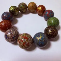【美品】大漆　ブレスレット　大玉