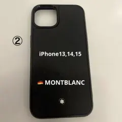 ②MONTBLANC iPhone用ケース ブラック