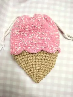 〚ハンドメイド〛アイスクリーム巾着袋のサムネイル