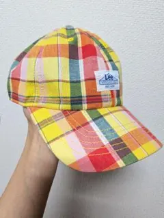 新品タグ付き　Lee チェック柄 キャップ 帽子 イエロー系のサムネイル