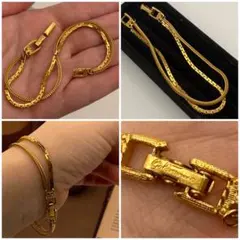 goldette フランス　ゴールド　プレート　金メッキ　ブレスレットのサムネイル