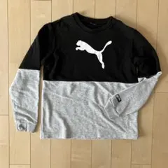 PUMA カジュアル 長袖トレーナー ブラック/グレー
