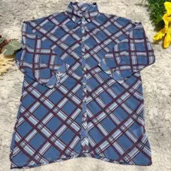ヒアーズアベニュー チェック柄シアー シャツ (S) シースルー ポリエステルのサムネイル