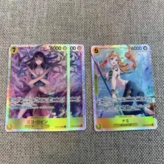 ONE PIECEカード　ロビンSR2枚、ナミSR 3枚セット