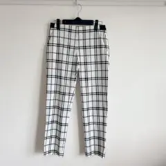 【美品】ユニクロ チェック柄クロップドパンツ