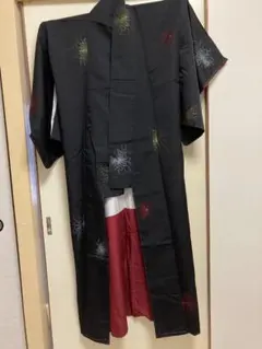 着物 黒色￼ 花火 レディースのサムネイル