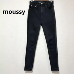 マウジー ブラック スキニーデニム パンツ ハイウエスト ストレッチ