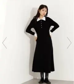 【本日限定値下げ】襟付きニットワンピース