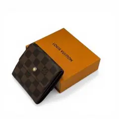 極美品　55 VUITTON ルイヴィトンダミエ 三つ折り財布　Wホック kr8 ルイ ヴィトン ダミエ LOUIS VUITTON ルイヴィトン ダミエ ポルトモネ