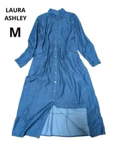 LAURA ASHLEY デニム シャツロングワンピース マキシ丈　9号