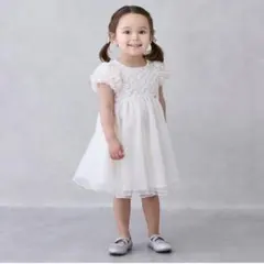 petit main 花柄刺繍ワンピース・ドレス 100cm タグ付き