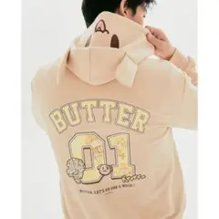 バター パーカー Lサイズ SPAO トリッカル TRICKCAL 韓国 コラボ