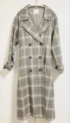 FREE'S MARTチェック柄トレンチコート【美品】