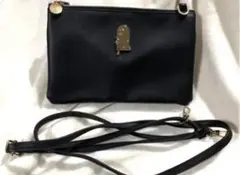 メリー　ムーミン80周年デザイン　サコッシュにもなるポーチ黒