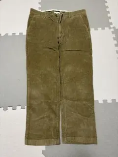 L.L.Bean ベージュ ワイドコーデュロイパンツチノパン 極太