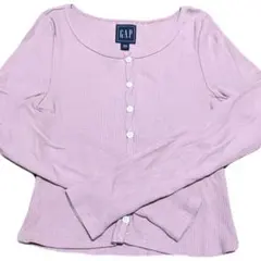 GAP 長袖 リブカットソー ピンク XXSのサムネイル