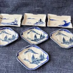 時代 伊万里 染付 山水紋角皿4点 送料込み 260620 - メルカリ