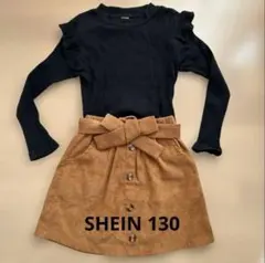 SHEIN フリルスリーブスカートセット 130