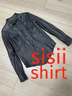 men's sisii シャツタイプ　ウォッシャブルレザー　シシ　牛革のサムネイル