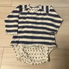 Combi mini ロンパース 80cm ボーダー ヨット柄
