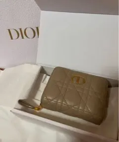 Dior Caro Lavender ウォレット カナージュ カーフスキン - メルカリ
