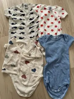 PETIT BATEAU ベビー肌着 ロンパース 4点セットのサムネイル