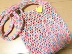 ハンドメイド かぎ編み トートバッグ