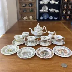 【美品・箱付き】ロイヤルドルトン ミニチュアティーセット ブランブリーヘッジ ブランブリーヘッジ ミニチュア ティーセット ロイヤルドルトン