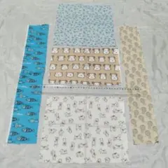 アランジアロンゾ　かっぱ　うお　いぬ　イヌ　てつ　生地　はぎれ　カットクロス