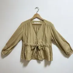 Dot and Stripes CHILD WOMAN ベージュ長袖ブラウス