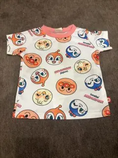 アンパンマン メッシュ Tシャツ 90 半袖 ドキンちゃん コキンちゃん 総柄