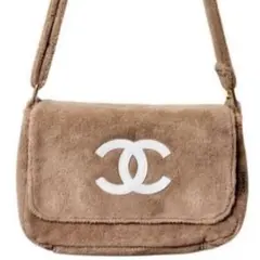 CHANEL シャネル ノベルティ パイル生地 ショルダーバッグ 斜め掛け