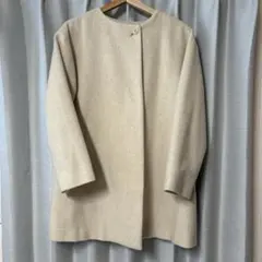 【NATURAL BEAUTY BASIC】アイボリーカシミヤ入りコート