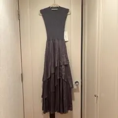 FRAY I.D ノースリーブ ニットワンピース グレー